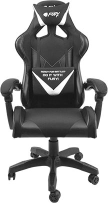 Karrige gaming Natec Fury Avenger L, ergonomike, me rregullim lartësie, e zezë dhe e bardhë