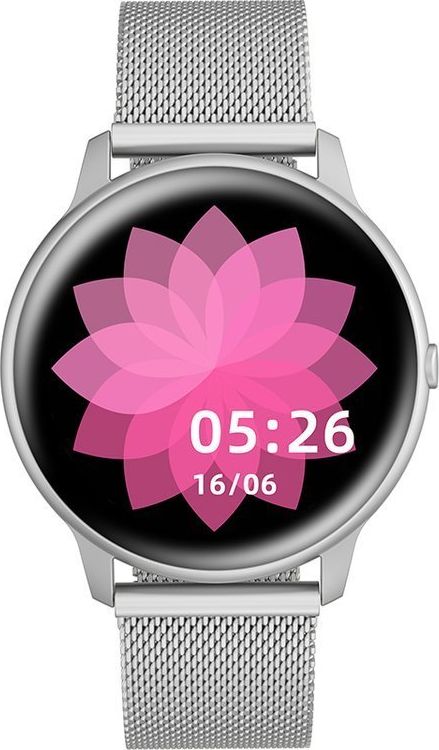 Smartwatch për gra G. Rossi SW015-3, ekran inteligjent, lidhje me telefon, argjend