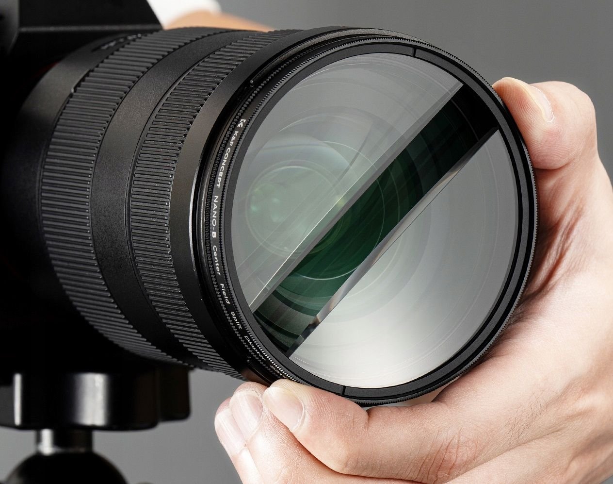 Filter fotografik K&amp;F Concept NANO B Sharp Band Center Field Split Diopter, 67mm, transparent