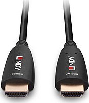 Kabllo HDMI Lindy Fiber Optic Hybrid, 15m, HDMI 2.1, e zezë