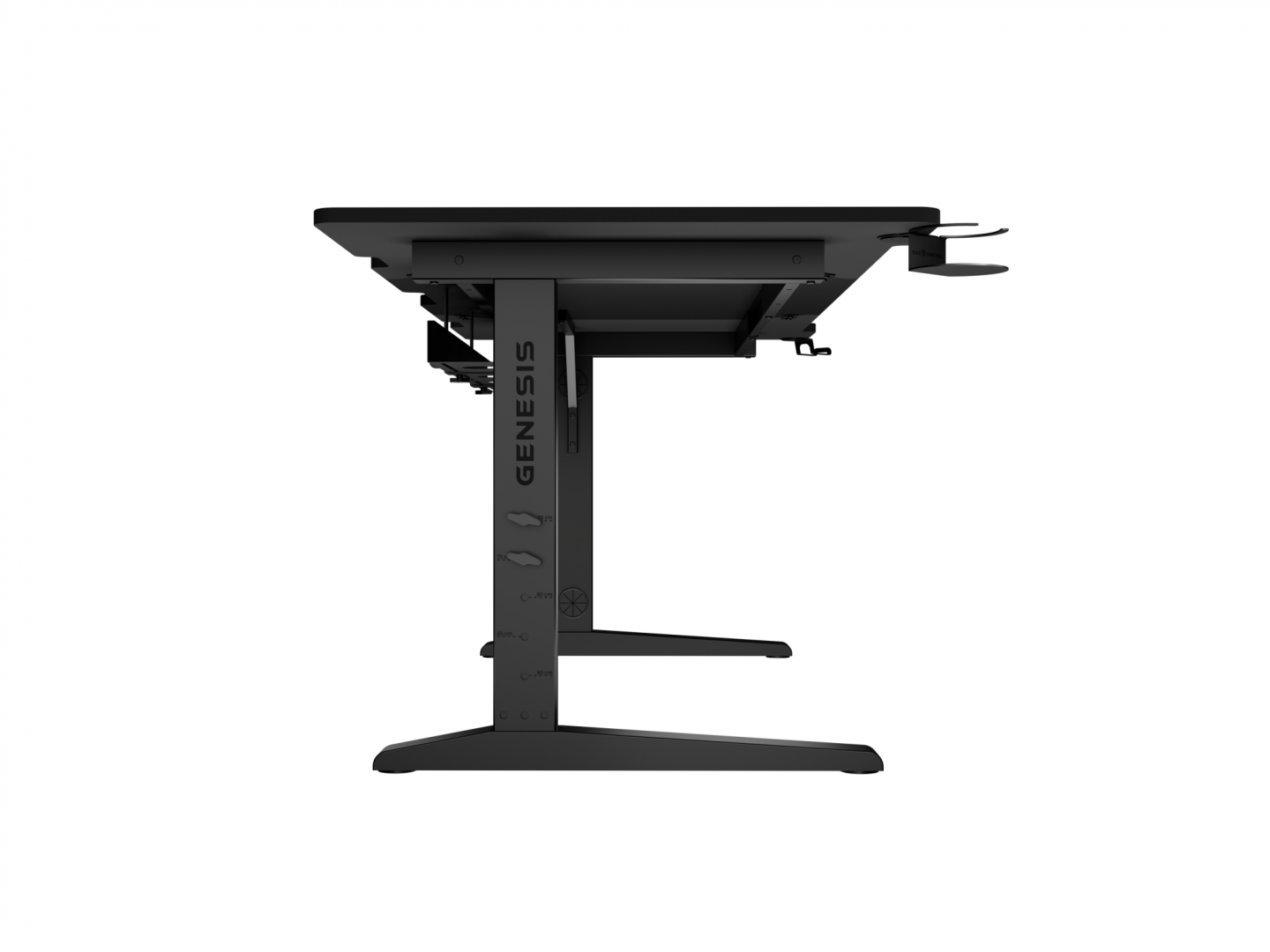 Tavolinë gaming Genesis Holm Modular 160, 160cm, ndriçim RGB, e zezë