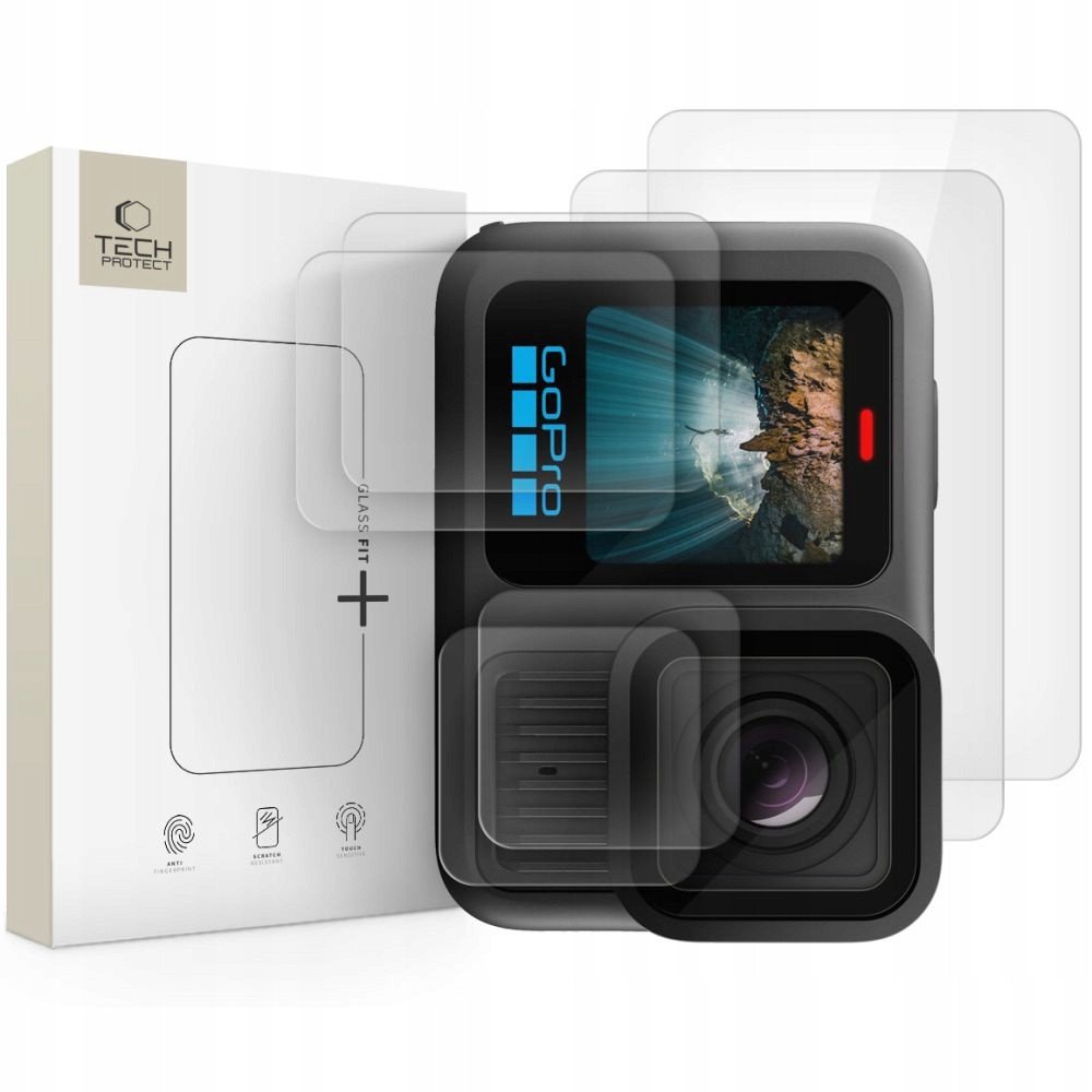 Qelq mbrojtës Hofi Tech-Protect Glass Fit+, 2 copë, për GoPro Hero 13, transparent