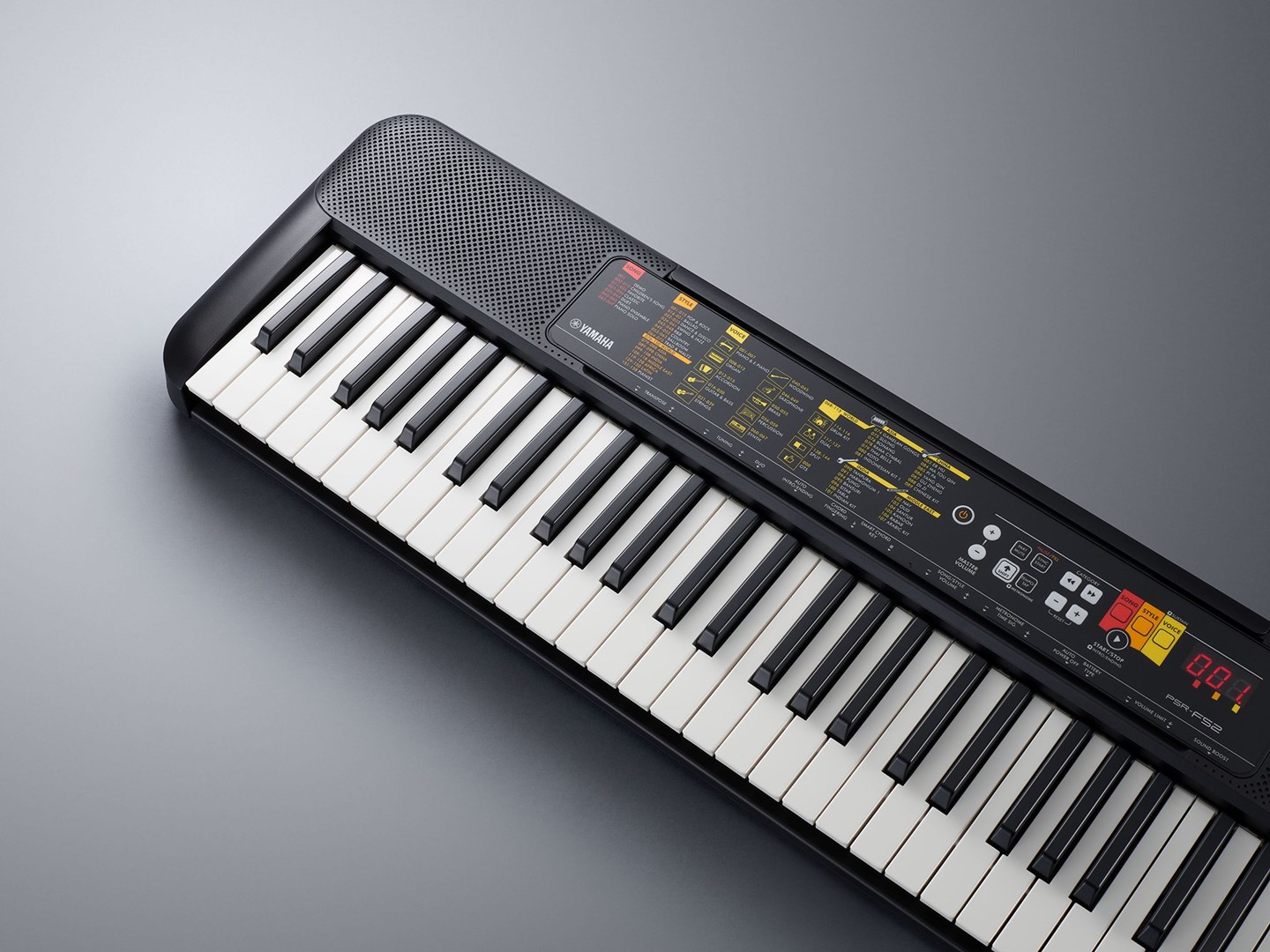 Keyboard Yamaha PSR-F52, 61 taste, me altoparlantë, i zi