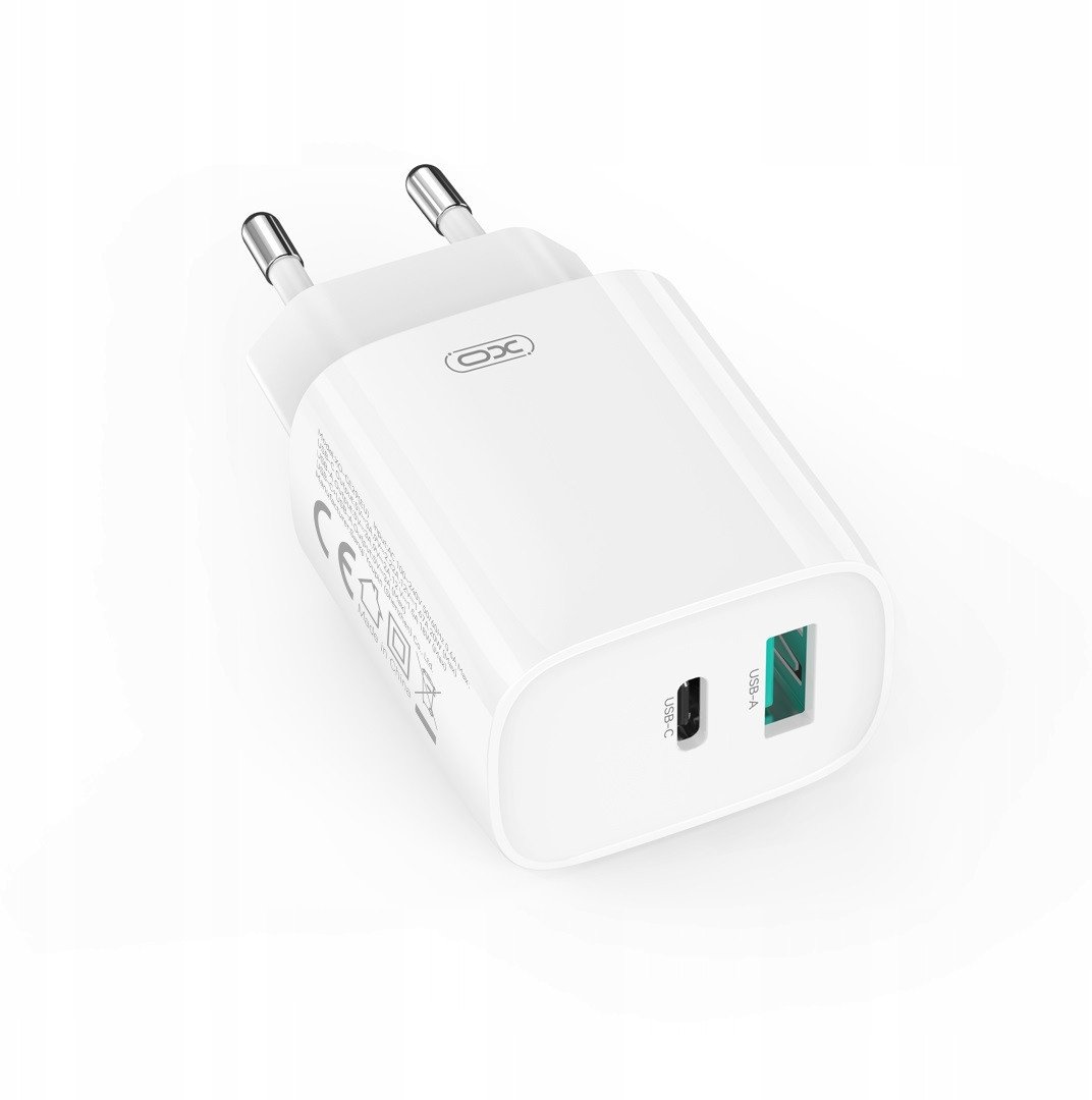 Karikues muri XO CE29 PD, 20W, 1x USB C 1x USB, me kabllo USB C, i bardhë