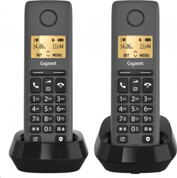 Telefoni fiks Gigaset PURE 100 Duo, pa tel, ekran 1.5", i zi