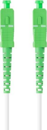 Kabllo optike Lanberg SC/APC në SC/APC, single mode G657A2, 10m, e bardhë