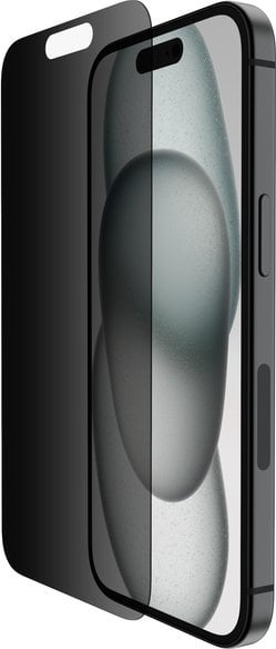 Mbrojtës ekrani Belkin SFA107EC, xham i temperuar privacy, për iPhone 15 dhe iPhone 14 Pro, transparent