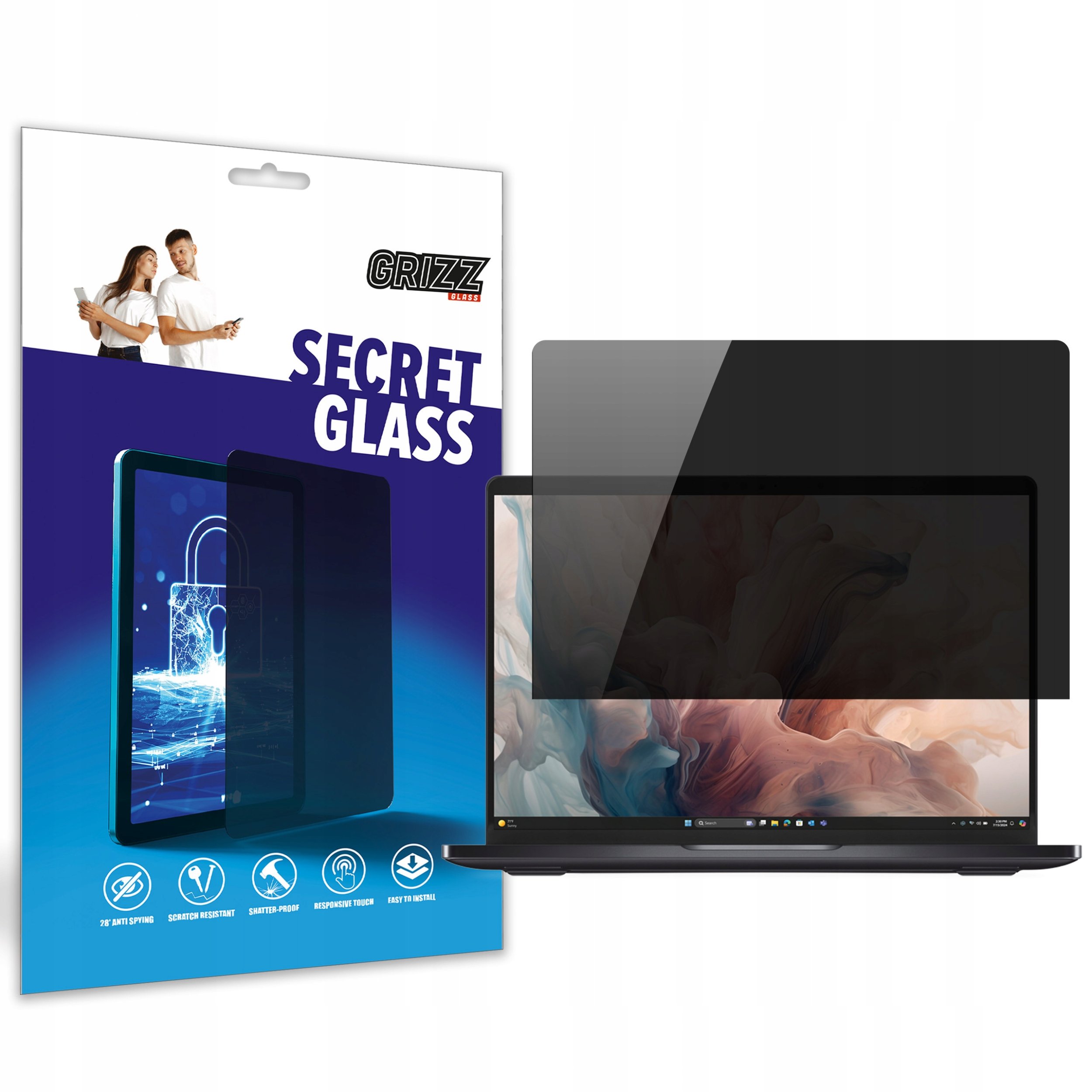 Xham mbrojtës privatizues Grizz SecretGlass për Dell Pro 13 Premium, 13"