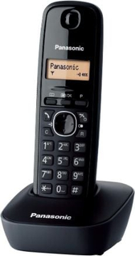 Безжичен телефон Panasonic KX-TG1611PDH, DECT, екран со осветлување, црн