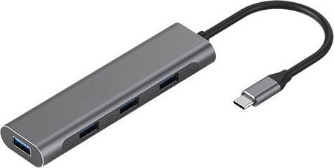 Adapter USB Type C Four in One, 2x HDMI, USB 3.0, PD 60W, gri