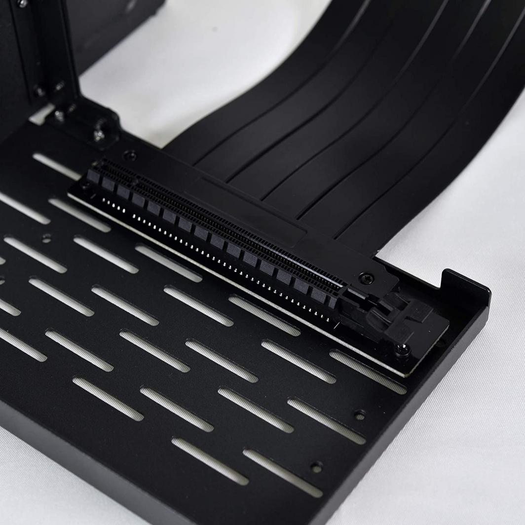 Paneli i pasmë për kasë O11 Mini Lian Li + Riser PCIe 4.0, e zezë