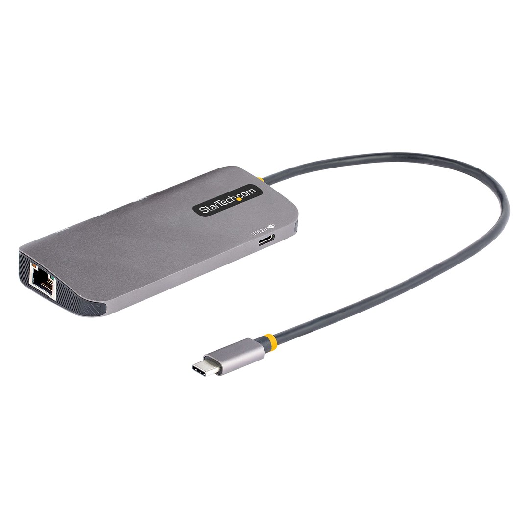 Përshtatës multiport StarTech USB-C, 4K 60Hz, 100W PD, i hirtë