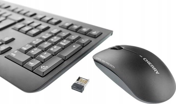 Set tastierë dhe maus Cherry DW 3000, pa tela, optik, i zi