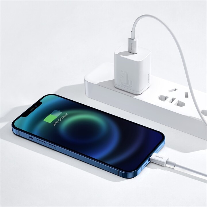 Kabllo BASEUS Superior Series USB-C - Lightning, 20W, 1m, e bardhë