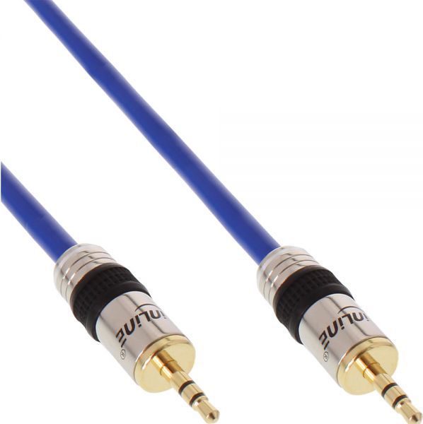 Kabllo audio InLine Premium, Jack 3.5mm në Jack 3.5mm, 20m, blu