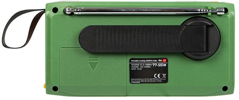 Radio kampingu Solar Construction, AM/FM, powerbank USB, me dinamo dhe elektrik