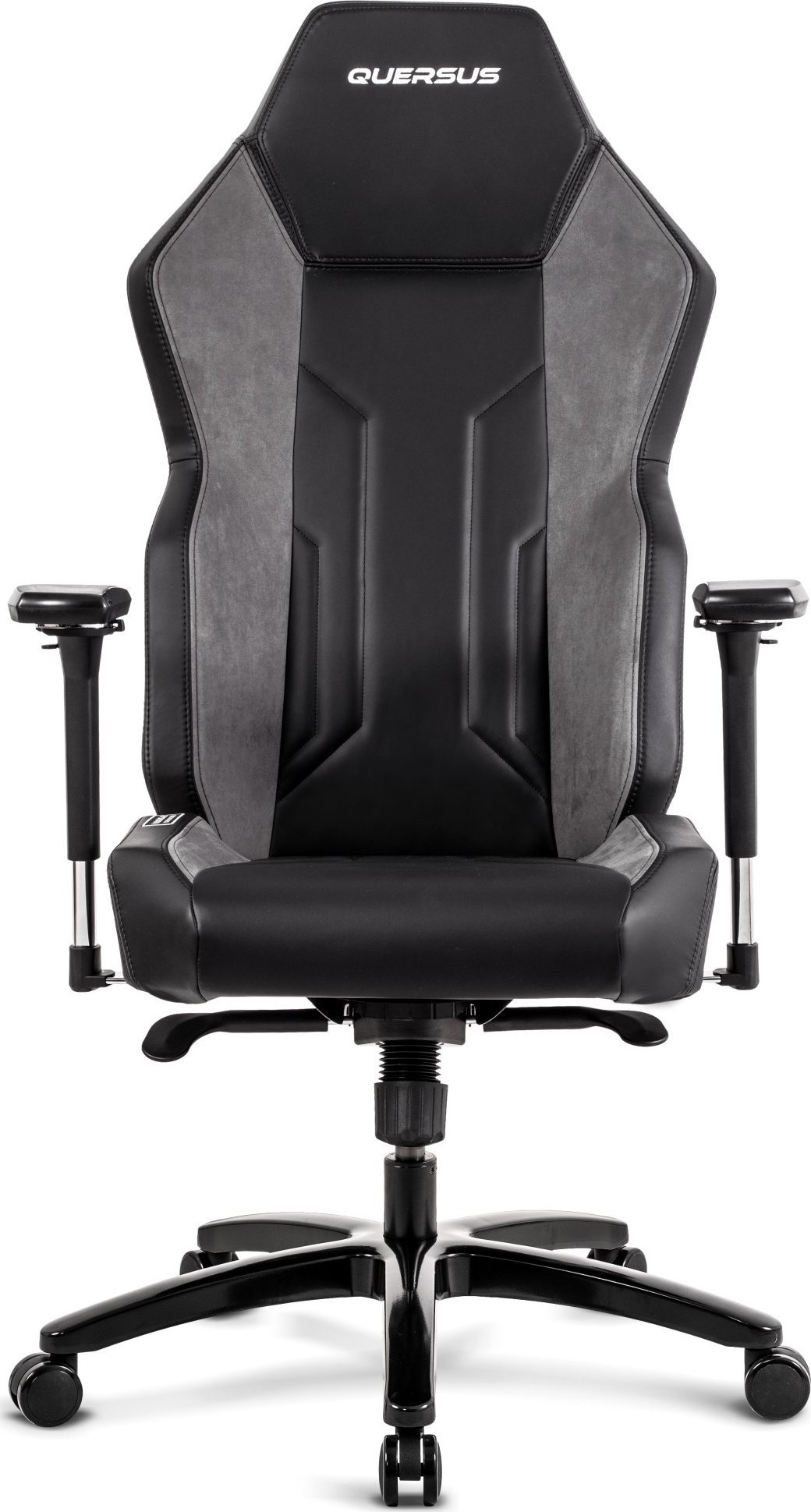Karrige gaming QUERSUS VAOS.2.2 Titanium Grey, bazë alumini, ergonomike, e zezë e gri