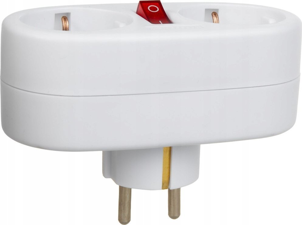 Zgjatues elektrik Maclean MCE338, 2 priza Type F, çelës automatik ON OFF, i bardhë