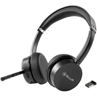 Kufje call center Tellur Voice Pro, wireless Bluetooth 5.0, anulim zhurme, të zeza