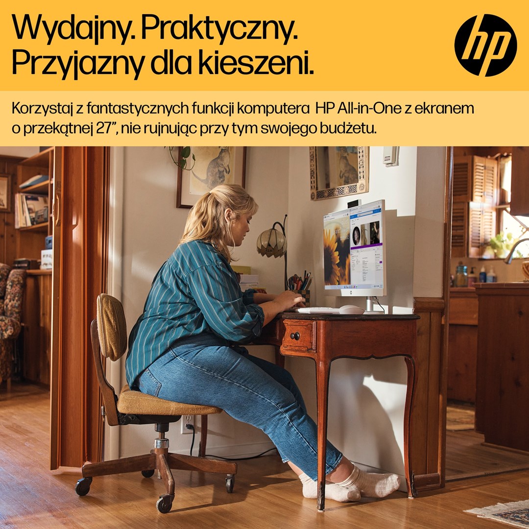 Kompjuter All in One HP 27-cr0222nw, 27" Full HD, Ryzen 7, i bardhë