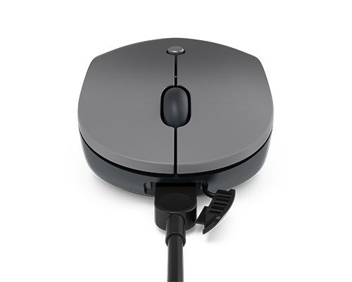Maus Lenovo Go, USB-C, Wireless, i hirtë