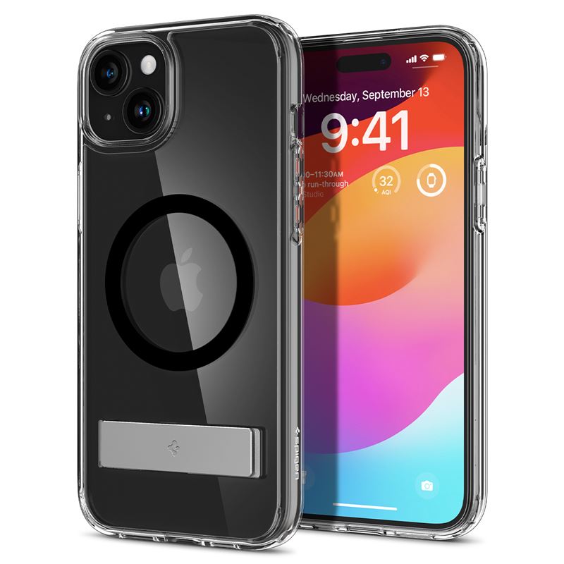 Mbrojtëse për celular iPhone 15 Plus Spigen Ultra Hybrid S MagSafe, e zezë