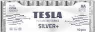 Bateri alkaline Tesla SILVER+ AA LR6, paketim 10 copë