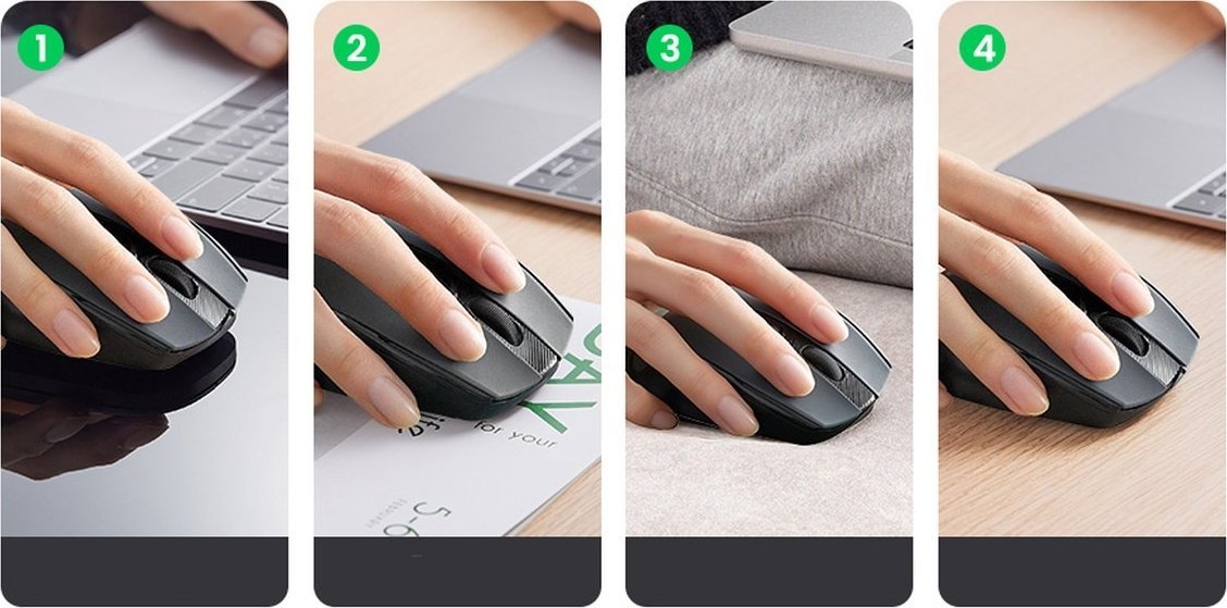 Maus Ugreen MU006, wireless 2.4GHz, 4000 DPI, i zi