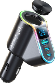 Karikues veture Joyroom JR-CL21, 1x USB A 2x USB C, Bluetooth FM, i zi