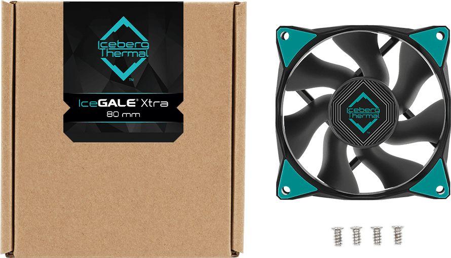 Ftohës Iceberg IceGALE Xtra, 80 mm, i zi