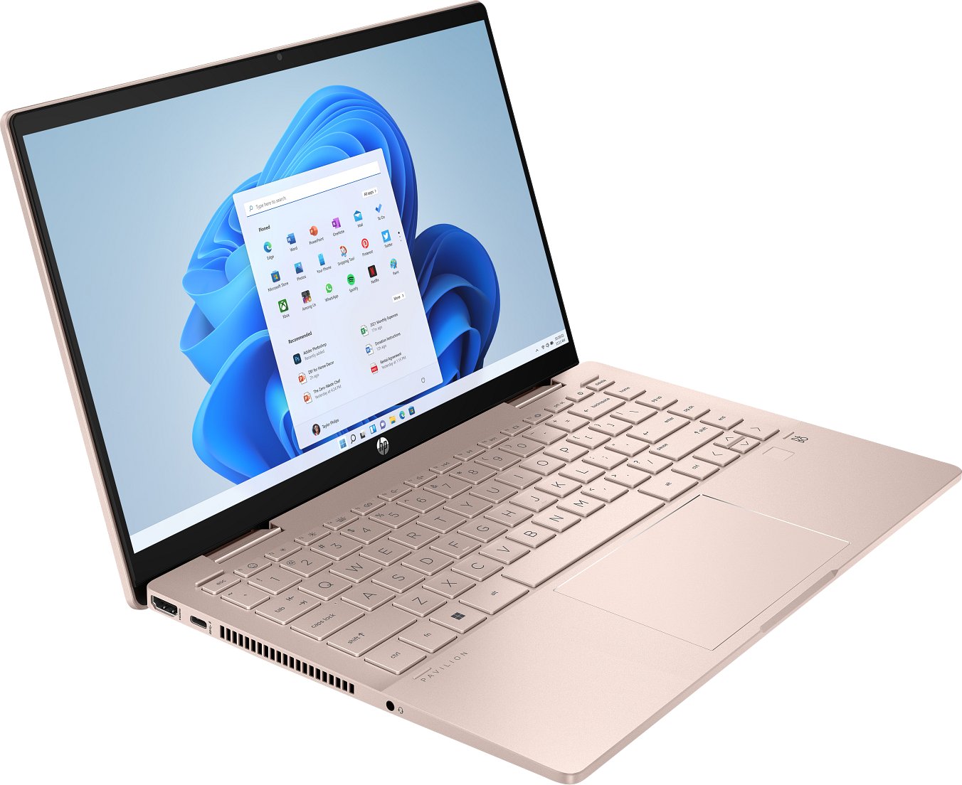 Laptop konvertibil HP Pavilion x360 14-ek2000ny, 14" , Intel Core 5 120U, 16GB RAM, 512GB SSD, Intel Iris Xe, rozë