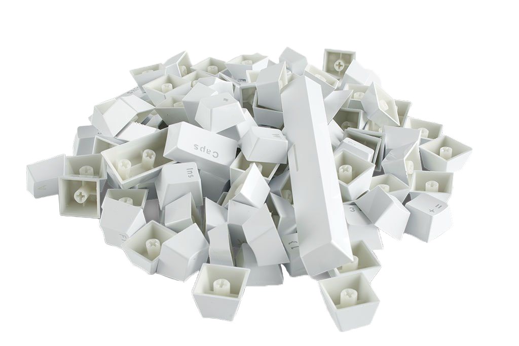 Taste Glorious PC Gaming Race ABS Doubleshot, 104 copë, US, e bardhë