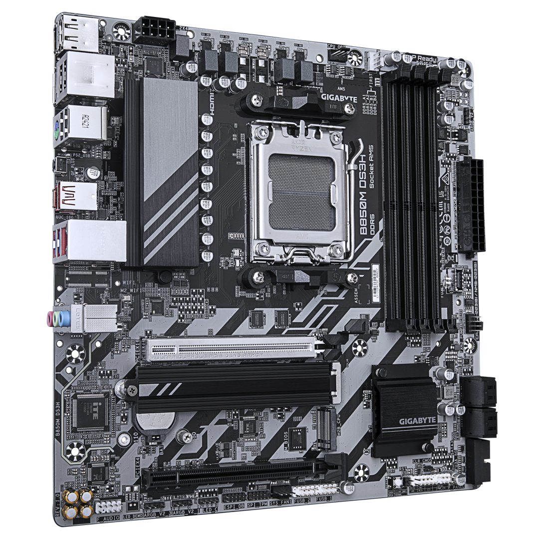 Pllakë amë GIGABYTE B850M DS3H, Micro ATX, DDR5, LAN 2.5GbE