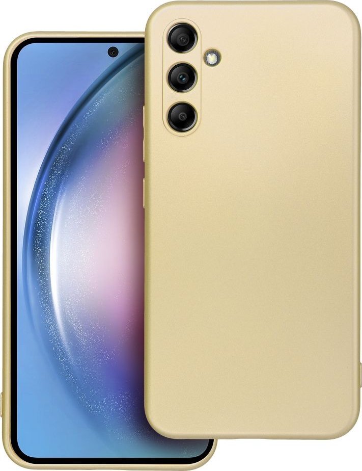 Mbulesë telefoni Metallic Case për Samsung Galaxy A34 5G, TPU, ngjyrë ari