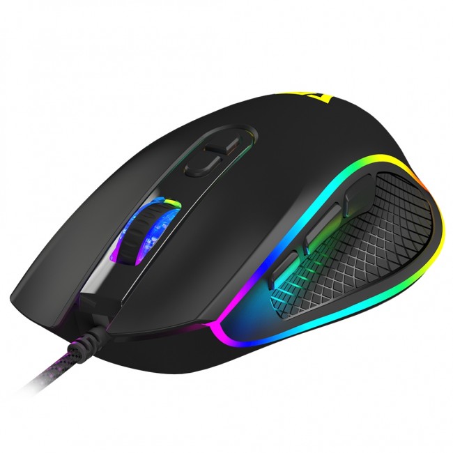 Maus gaming Modecom Volcano Veles, optik, me kabllo USB, i zi