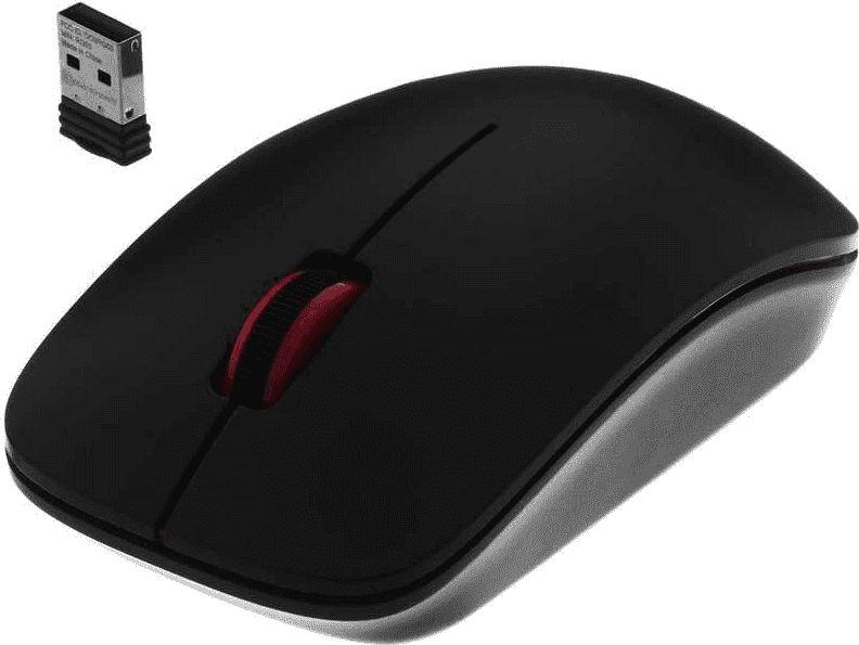 Maus Asus WT300, wireless, USB, i zi dhe i kuq