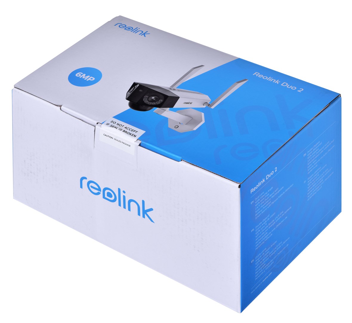 Kamerë sigurie Reolink 6 MP DUO 2 WIFI, 4608 x 1296, me mikrofon të integruar, e bardhë