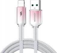 Kabllo Joyroom S-A42 Crystal-Clear, USB-A në Lightning, 1.2m, 3A, e bardhë