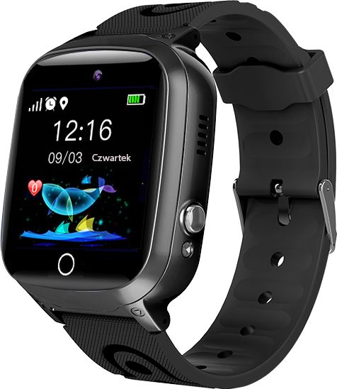 Smartwatch GoGPS K17, GPS, për fëmijë, i zi