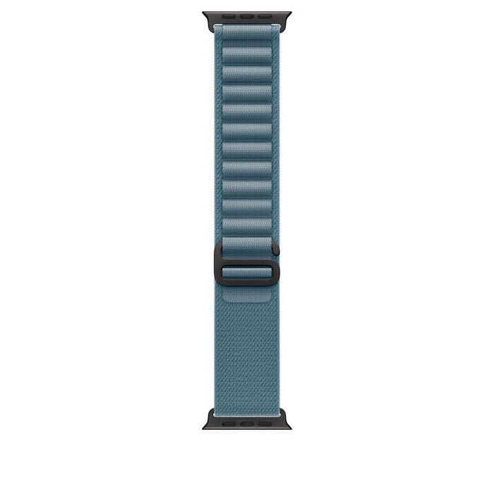Apple Watch 49mm Loop, Light Blue Alpine Loop, Large, Black Titanium Finish