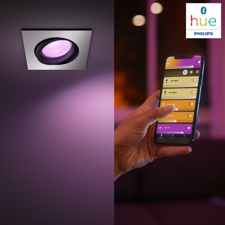 Ndriçues Philips Hue Centura GU10, 7.5W, katror, alumin