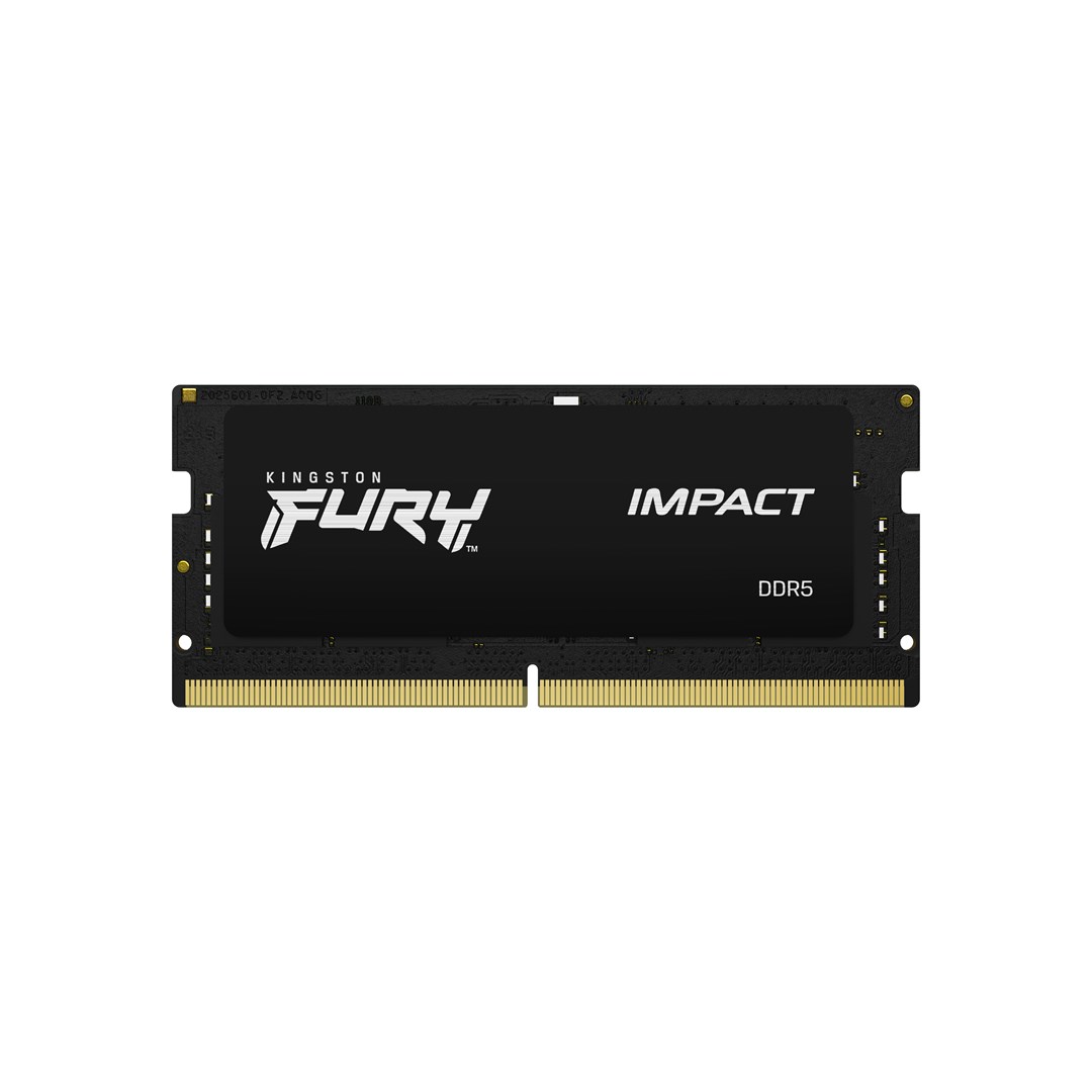 Memorie Kingston FURY Impact 16GB DDR5, 4800MT/s, SODIMM CL38, e zezë