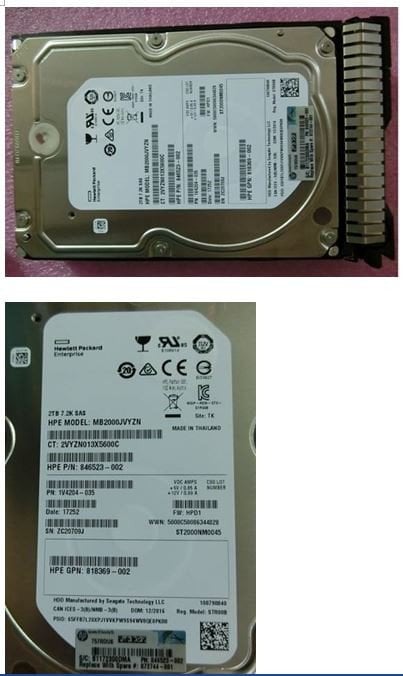Disk i brendshëm HPE 872744-001, 2TB, 7200 RPM, 3.5" SAS