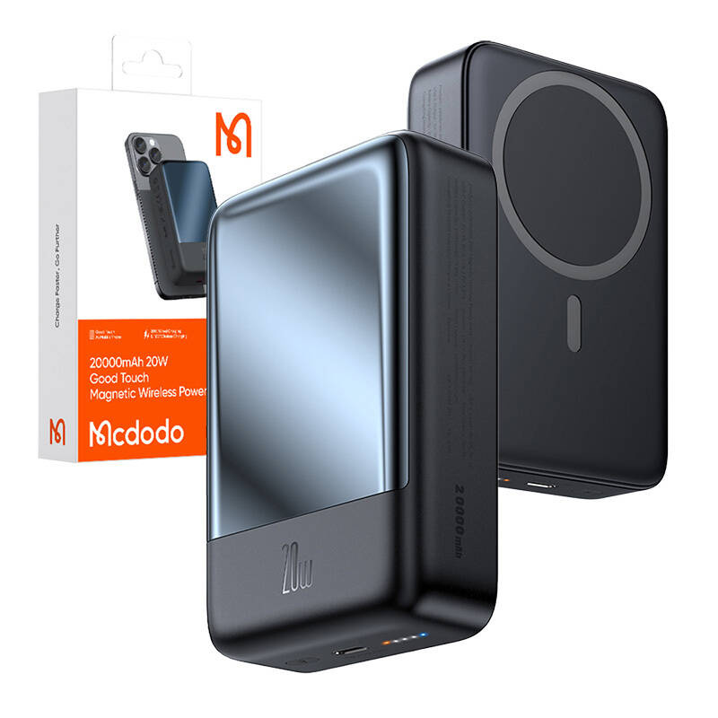 Powerbank Mcdodo Fast Magnetic Magsafe, 20000mAh, 20W USB-C, i zi