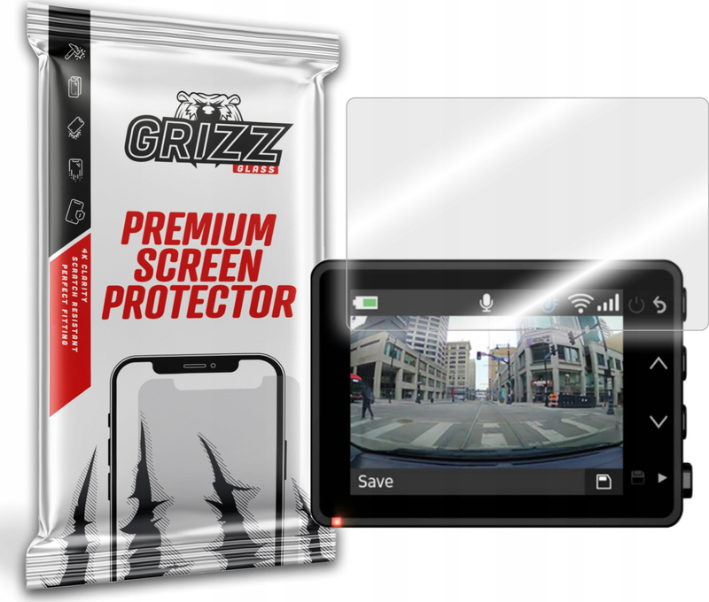 Xham mbrojtës hibrid GrizzGlass HybridGlass, për Garmin Dash Cam 67W, i tejdukshëm