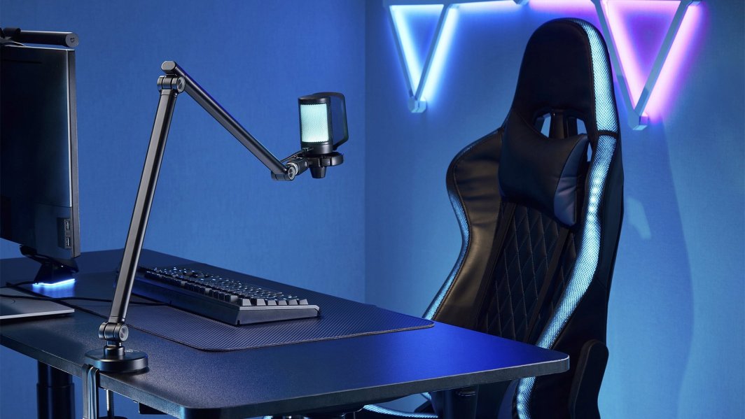 Рачка за микрофон Deltaco Gaming GAM-172, за стриминг, универзална, црна