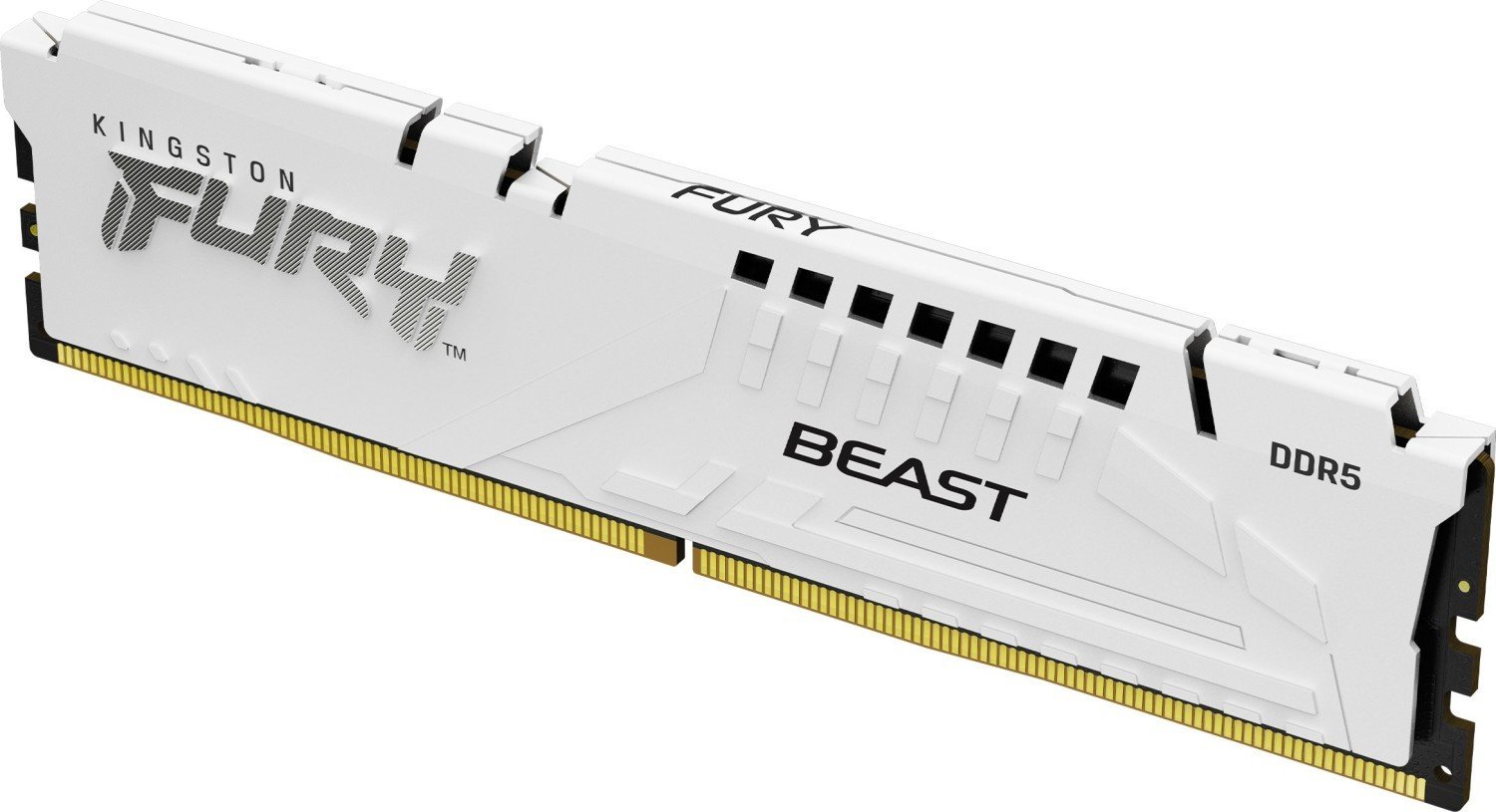 Memorie RAM Kingston Fury Beast KF560C30BWE-16, DDR5, 16GB 6000MHz CL30, e bardhë