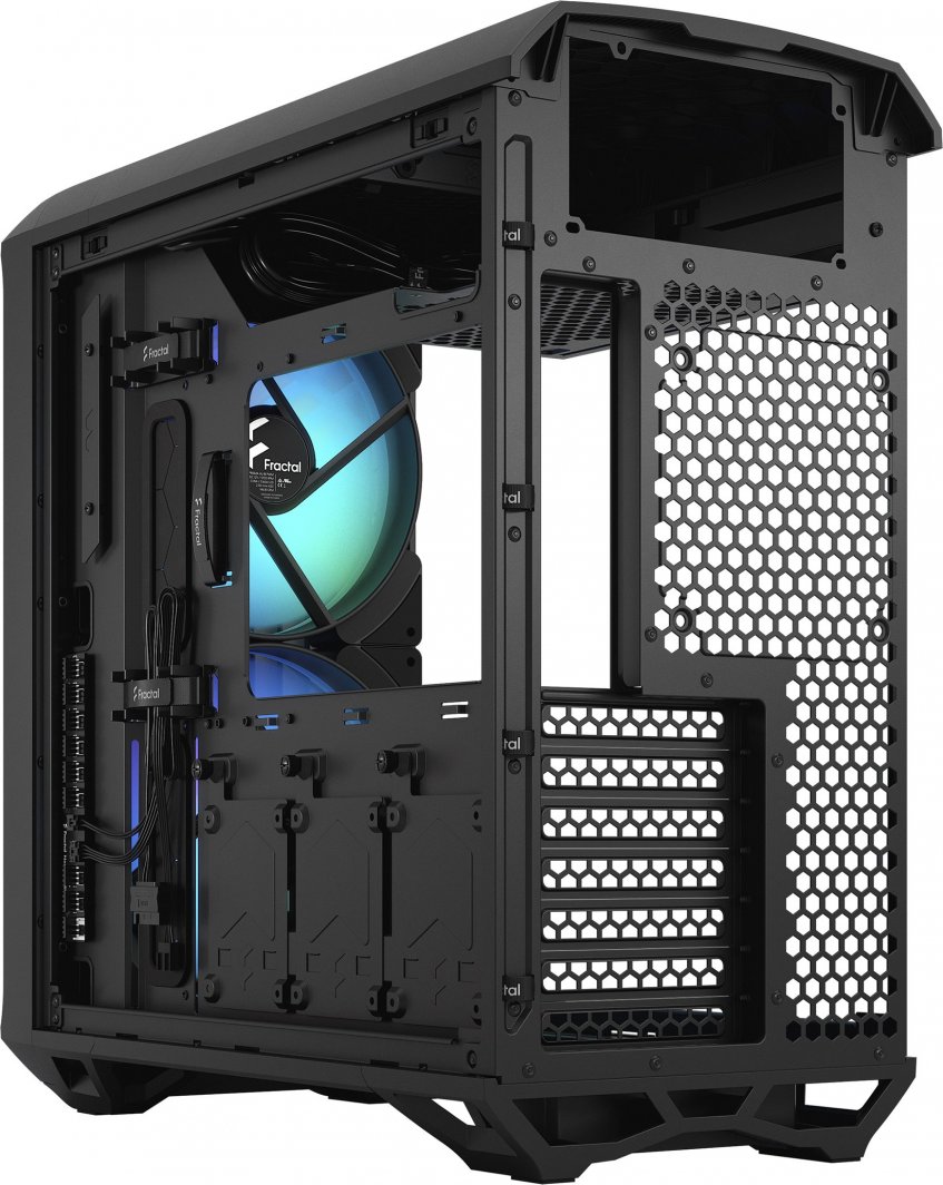 Куќиште за компјутер Fractal Design Torrent Compact RGB, Црна TG Light Tint, Midi Tower
