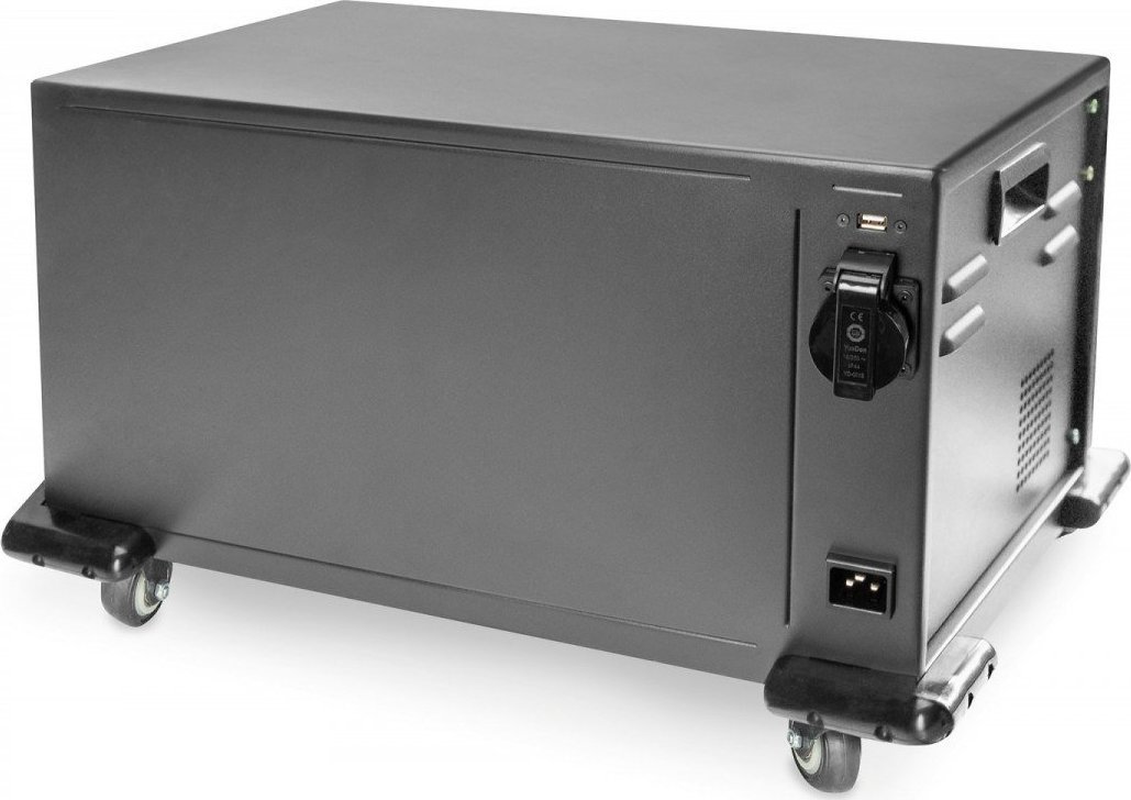 Dollap karikues Digitus Cabinet Mobile, 16 porta USB A, deri 14", me rrota