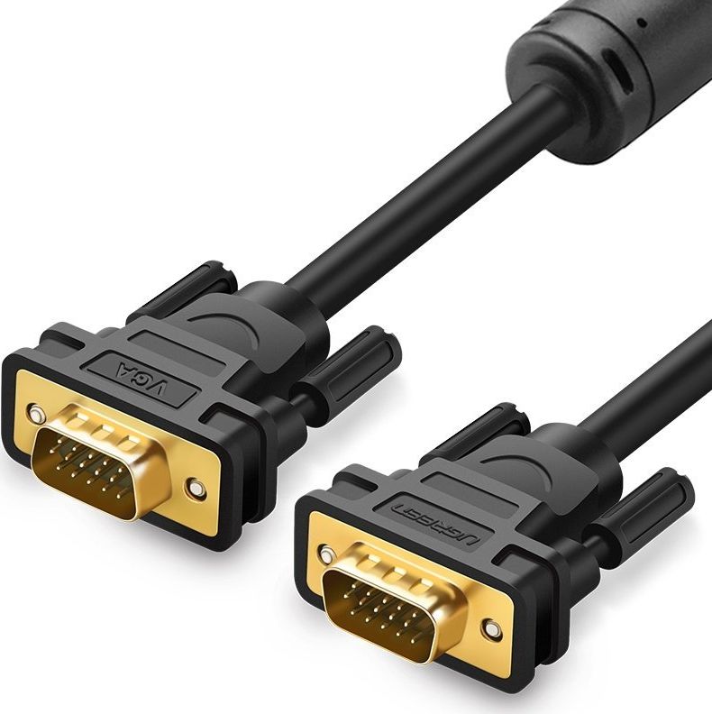 Kabllo VGA UGREEN VG101, 1.5m, i mbrojtur, i zi